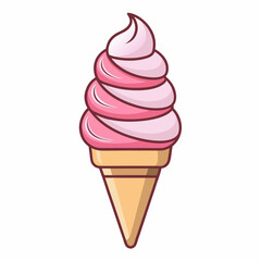 ice cream on white