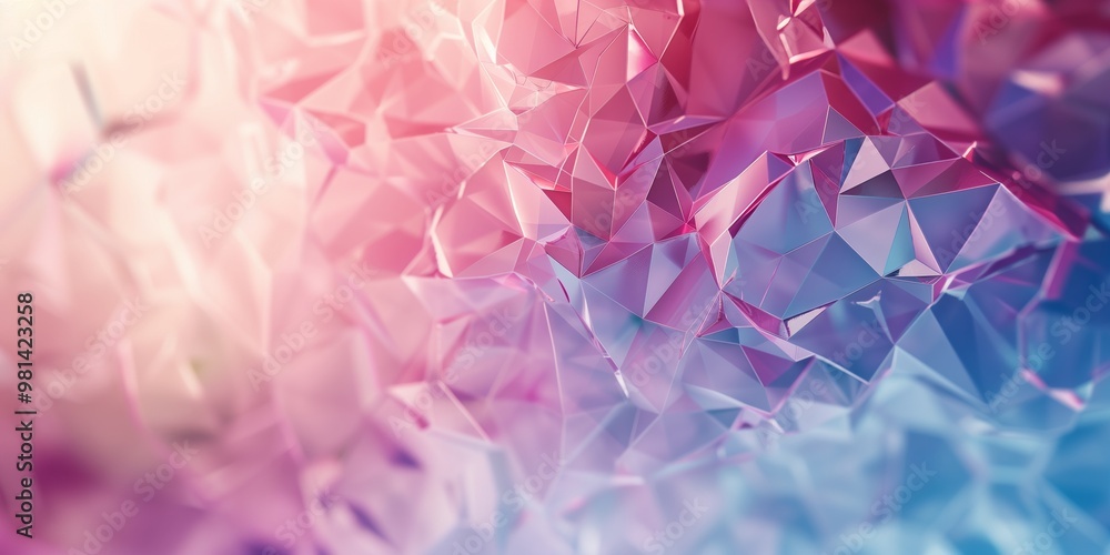 Poster abstract background with polygonal elements and soft colors with abstract shapes, blurred, minimalis