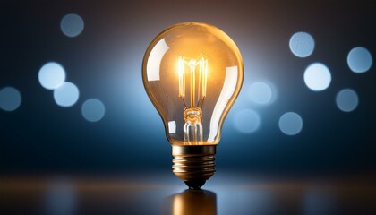 light bulb on dark background