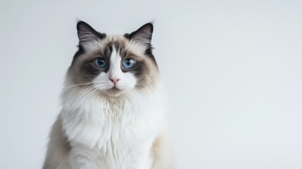Portrait of a Ragdoll Cat