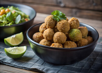 Deep-fried chickpea or fava bean balls