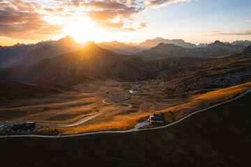 Sonnenuntergang am Passo di Ciau
