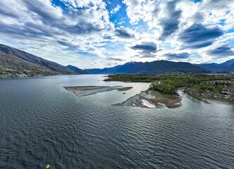 lake and mountains