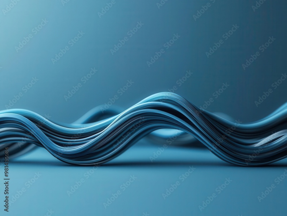Wall mural abstract lines connecting to form a clear flow, symbolizing the efficiency of integrated business pr