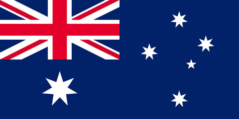 The national flag of Australia, vector