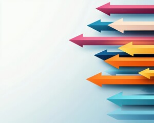 Digital arrows flowing smoothly through a structured grid, representing streamlined workflows in business