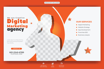Digital marketing agency and corporate web banner template