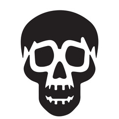 Warning icon silhouette on white background
