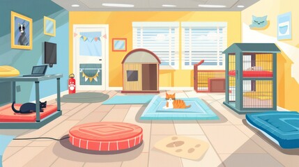 Cozy Cat Shelter Interior