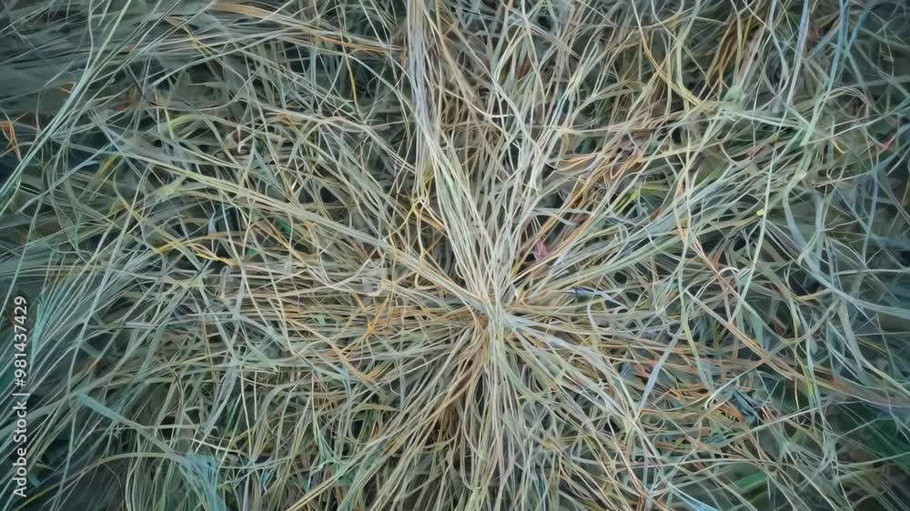 Poster exploring the intricate patterns of dried grass at a serene nature spot during the golden hour