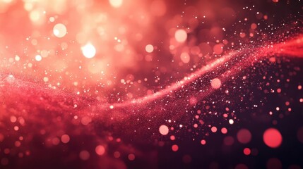 abstract background of swirling red particles creating a mesmerizing bokeh effect warm passionate hues evoke energy and emotion perfect for romantic or festive themes
