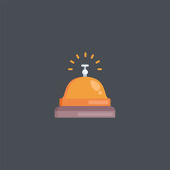 ring bell in flat vector design