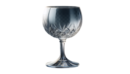 empty wine glass isolated