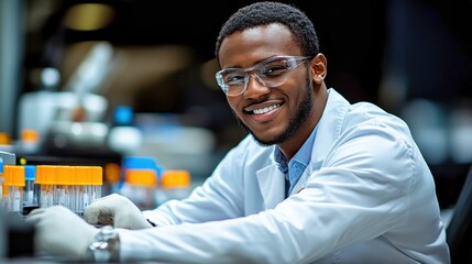 Obraz premium Confident young black entrepreneur posing in a coworking space