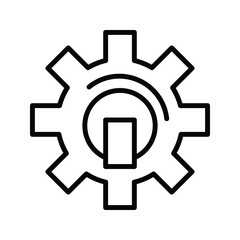 industry line icon, optimization icon vector