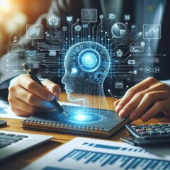 Hands Coding Artificial Intelligence on Holographic Interface