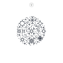 Snowflakes icon symbol vector illustration isolated on white background
