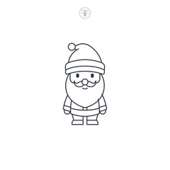 santa claus icon symbol vector illustration isolated on white background