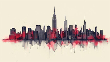 astarte.ai: Continuous Line Art of Skyline City 