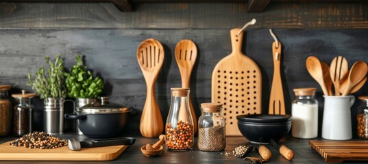 Stylish kitchen tools and gadgets in action  elevate your cooking experience today