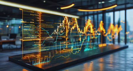Holographic Display of Financial Graphs in Corporate Setting