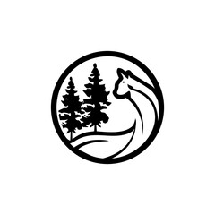 snails and spruce trees in a circle