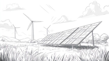 Fototapeta premium Renewable Energy Landscape