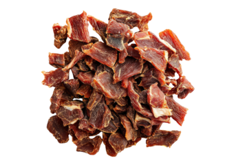 Dried meat. Transparent background, Isolated PNG.
