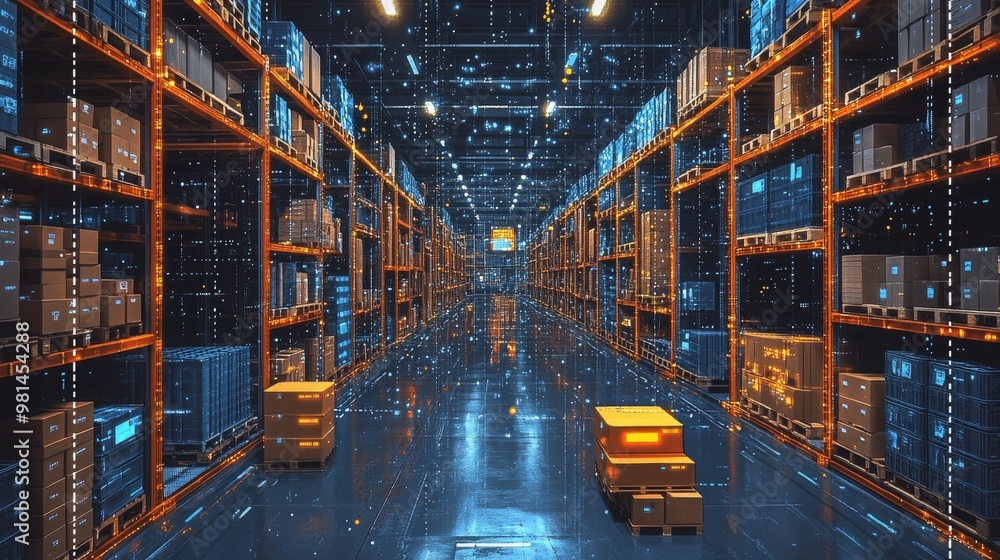 Poster automation of material flow in a smart warehouse using robotic process automation