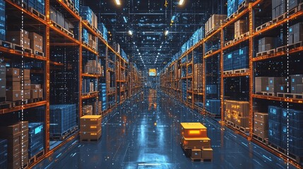 Automation of material flow in a smart warehouse using robotic process automation