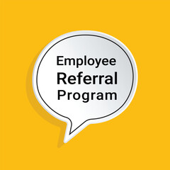 Referral Program Vector Graphics illustration with yellow background