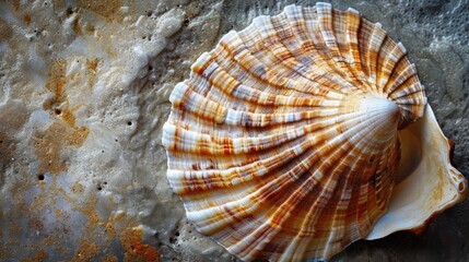 Abstract art piece featuring a nautilus shell, with a focus on its fibonacci spiral. The shell's natural beauty is a stunning focal point in this art piece.