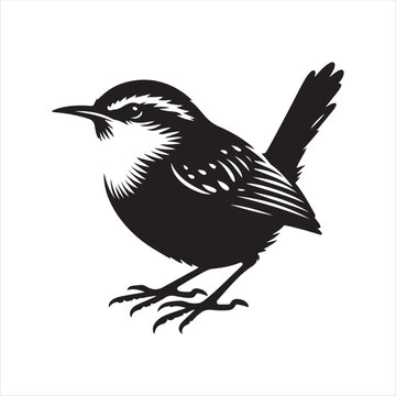 recommend clip art: High-Quality Carolina Wren Silhouette Vector Files for Your Design Projects