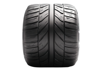 Race car tyre. Transparent background, Isolated PNG.
