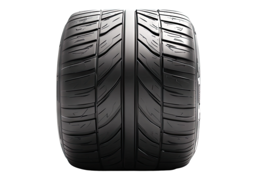 Race car tyre. Transparent background, Isolated PNG.