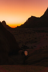 sunset in the desert