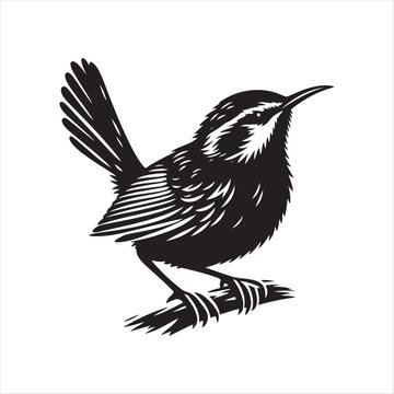 recommend clip art: High-Quality Carolina Wren Silhouette Vector Files for Your Design Projects