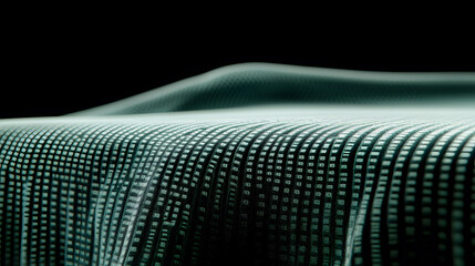 A green, wavy surface with a lot of numbers on it