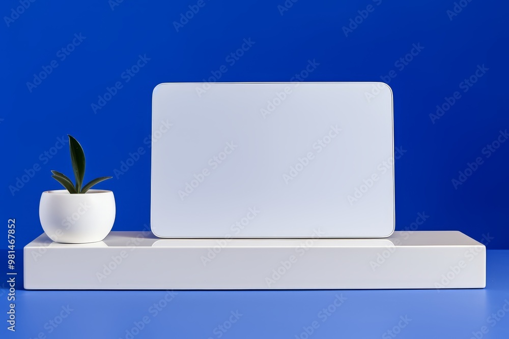 Poster embracing minimalism a modern device showcasing elegant design on a pristine background