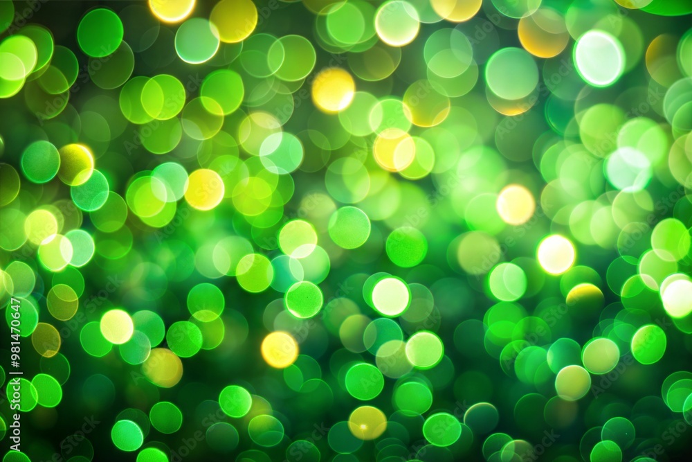 Canvas Prints abstract green and yellow bokeh lights with mesmerizing blur