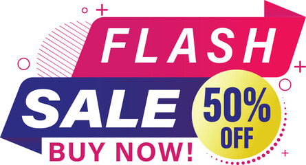 Fototapeta premium Abstract sale promotion, 50% Sale Special Offer, Flash Sale, Discount Price Buy Now Tag, Banner, Icon, Sign, Label boost sell, Clearance Sale