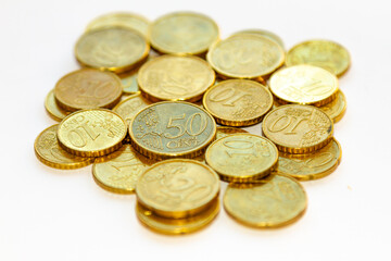 background made up of golden euro coins