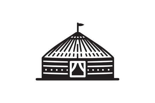 recommend clip art: yurt vector silhouette clip art illustration