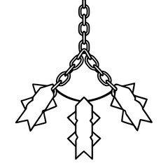 Suspended Broken Chains Vector Design