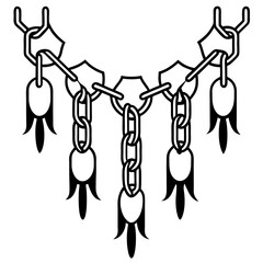 Suspended Broken Chains Vector Design