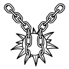 Suspended Broken Chains Vector Design