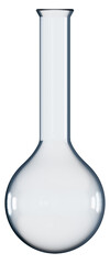 Kjeldahl flask, laboratory glassware. 3d rendering.
