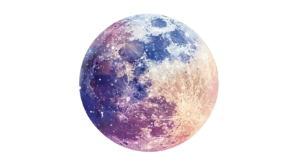 Moon Glowing On transparent