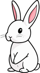 Fototapeta premium Cute Cartoon Bunny Vector Illustration