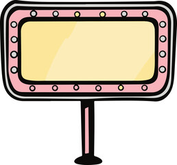Fototapeta premium Retro Neon Sign with Blank Space for Custom Text